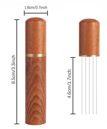 Precision Coffee Grounds Distribution Tool with Wood Grip - Image 6