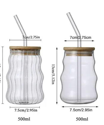 Heat-Resistant Striped Glass Cup - Image 4
