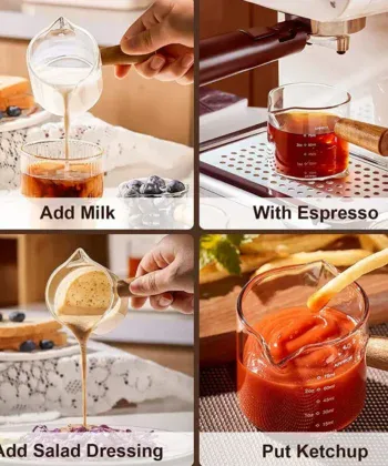 Glass Measuring Cup with Wooden Handle - Image 4