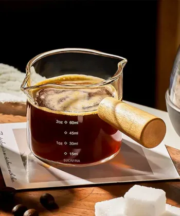 Glass Measuring Cup with Wooden Handle - Image 3