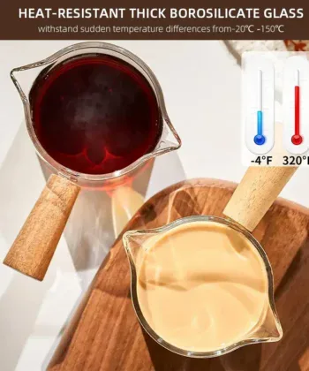 Glass Measuring Cup with Wooden Handle - Image 6