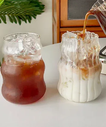 Heat-Resistant Striped Glass Cup