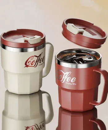 Alternative view of 304 Stainless Steel Coffee Mug with Lid