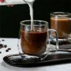Double Wall Glass Coffee Mug with Handle