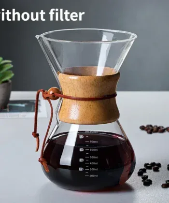 Pour Over Coffee Pot with Stainless Steel Filter - Image 7