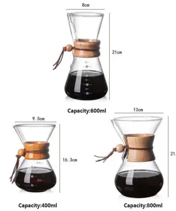 Pour Over Coffee Pot with Stainless Steel Filter - Image 5