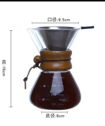 Pour Over Coffee Pot with Stainless Steel Filter - Image 9