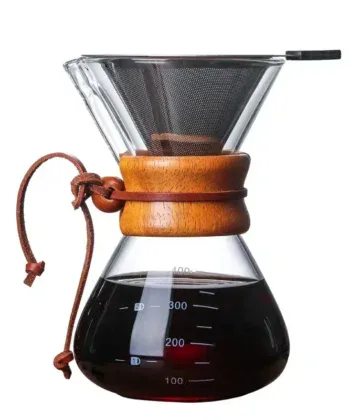 Pour Over Coffee Pot with Stainless Steel Filter - Image 4