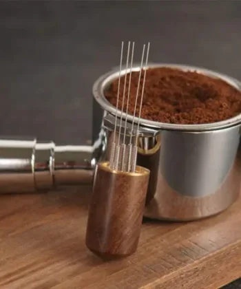 Precision Coffee Grounds Distribution Tool with Wood Grip - Image 4