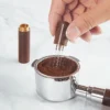 Precision Coffee Grounds Distribution Tool with Wood Grip