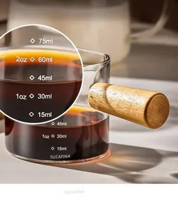 Glass Measuring Cup with Wooden Handle