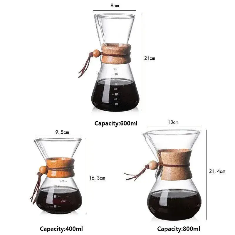 Pour Over Coffee Pot with Stainless Steel Filter - Image 5