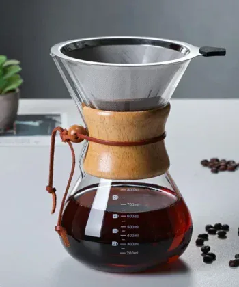 Pour Over Coffee Pot with Stainless Steel Filter - Image 6