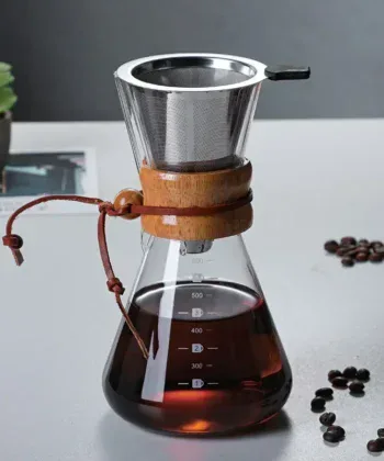 Pour Over Coffee Pot with Stainless Steel Filter - Image 11