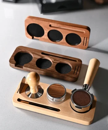 Wooden Espresso Tamper Station