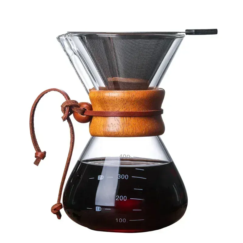 Pour Over Coffee Pot with Stainless Steel Filter - Image 4